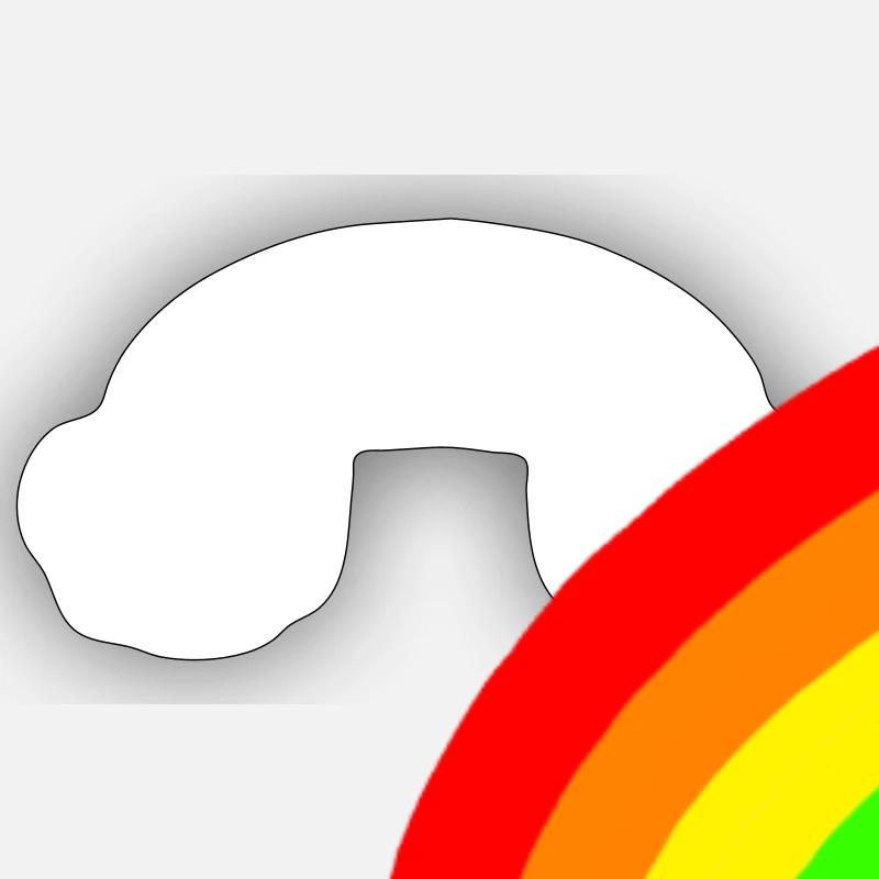 rainbow - Sticker size S (10 x 10 cm) - white matte