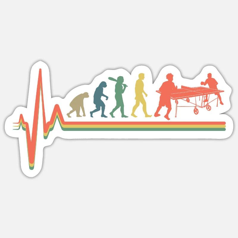 Ping-pong Evolution Ping-pong ping-pong - Sticker taille S (10 x 10 cm) - blanc mat