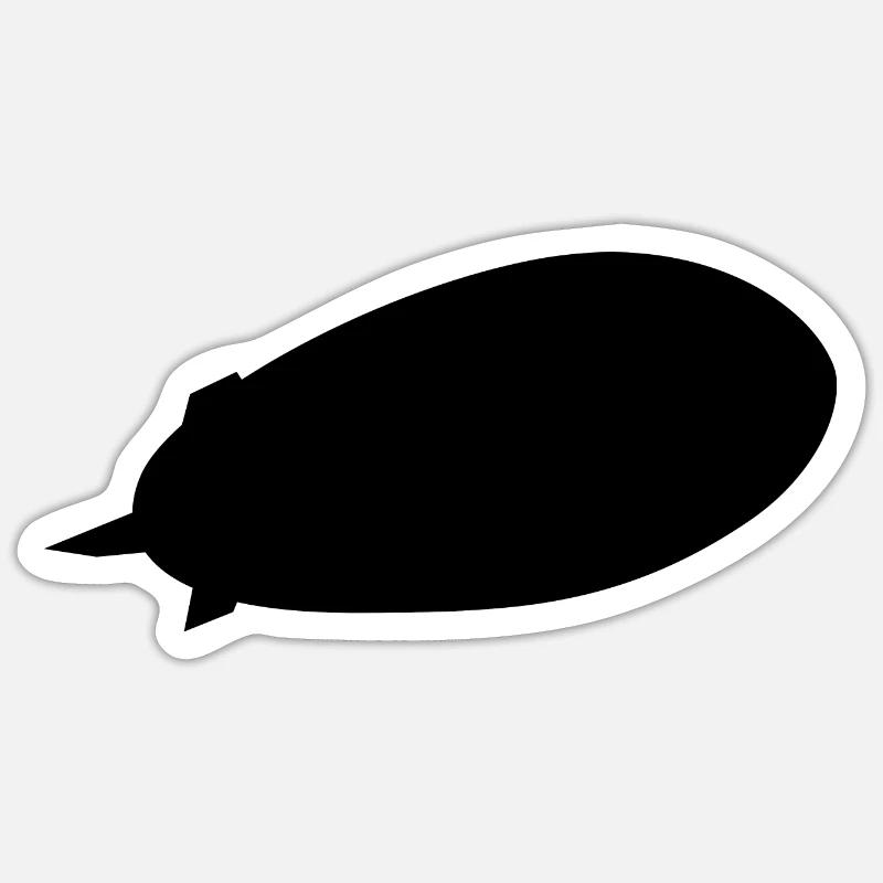 Zeppelin - Sticker Größe S (10 x 10 cm) - Mattweiß