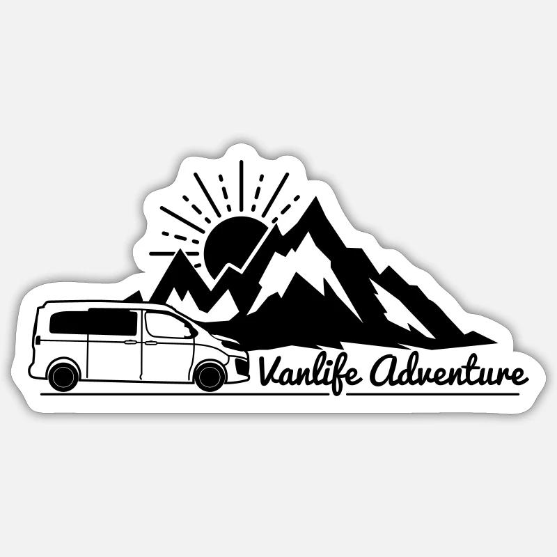 Adventure… - Sticker Größe S (10 x 10 cm) - Mattweiß