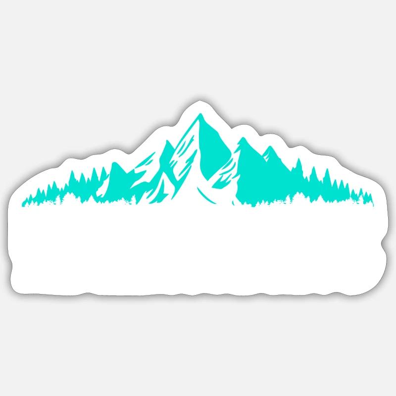 trailrunning mountains - Sticker taille S (10 x 10 cm) - blanc mat