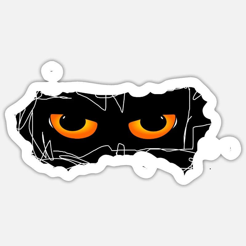 Yeux - Sticker taille S (10 x 10 cm) - blanc mat