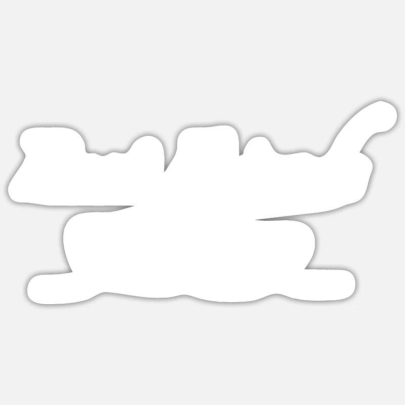 Meilleurs amis - Sticker taille S (10 x 10 cm) - blanc mat