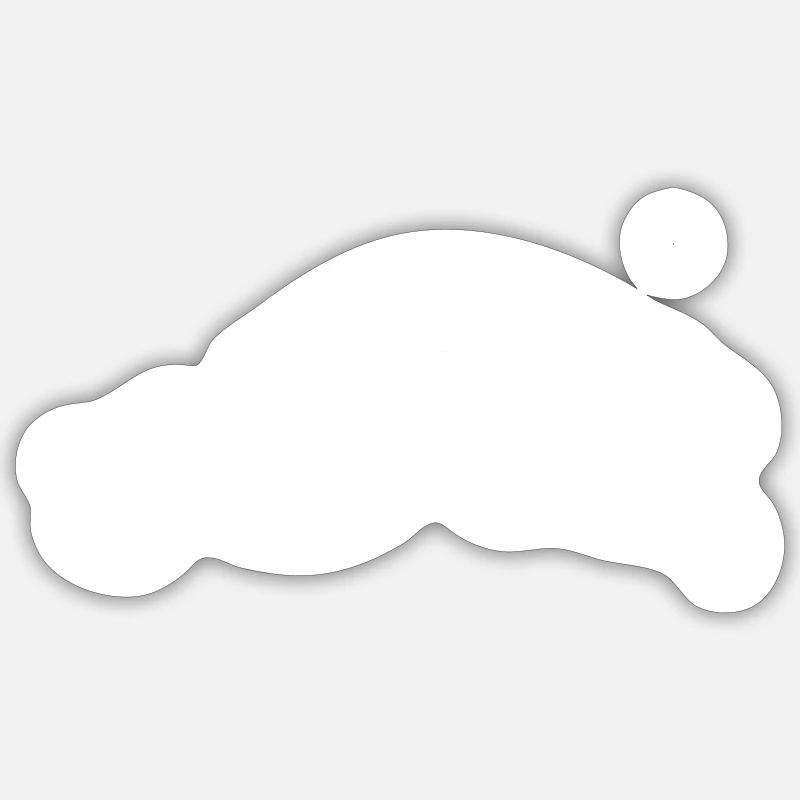 Celtic Leaping Hare White Sticker size S (10 x 10 cm)