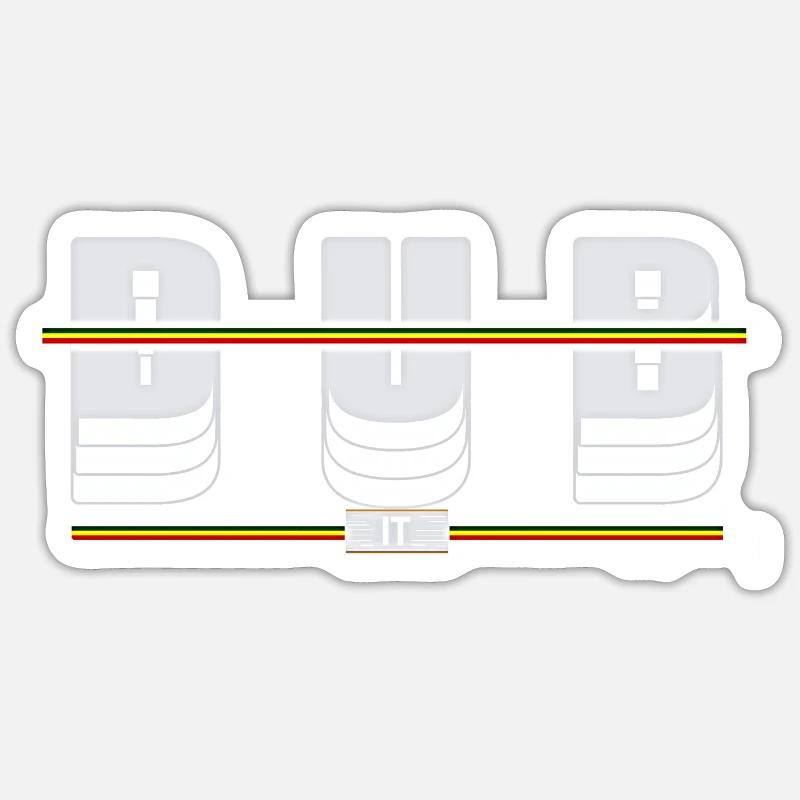 Dub-it Rasta - Sticker Größe S (10 x 10 cm) - Mattweiß