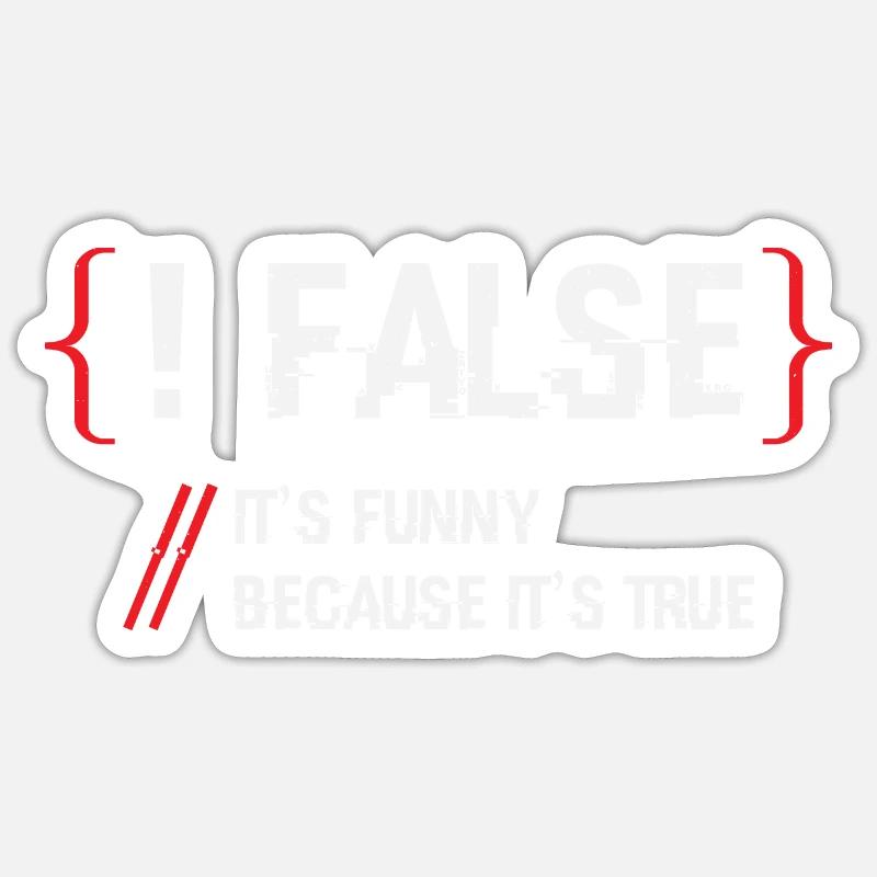 False Programmmierer Sticker Größe S (10 x 10 cm)