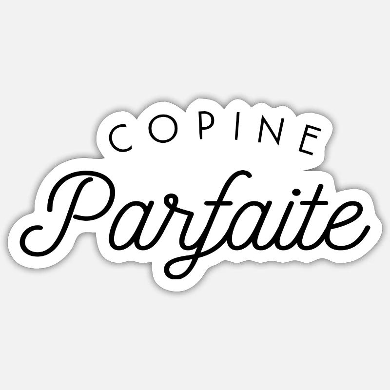 Copine parfaite Sticker taille S (10 x 10 cm)