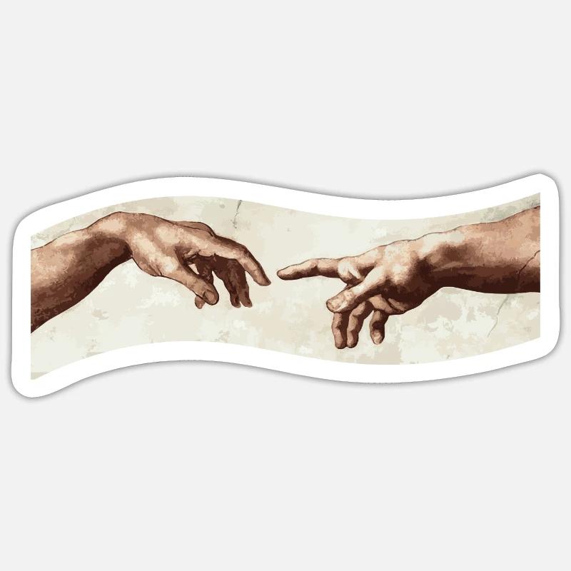 Création d’adamo - Sticker taille S (10 x 10 cm) - blanc mat