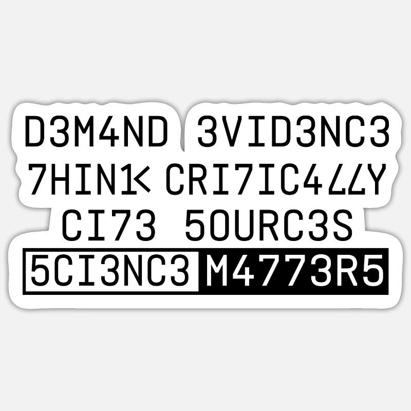 Science Matters - Sticker size S (10 x 10 cm) - white matte