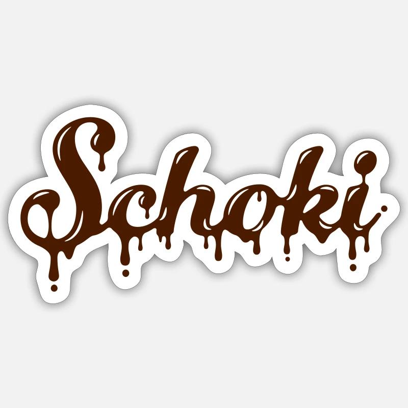 Schoki - Sticker Größe S (10 x 10 cm) - Mattweiß