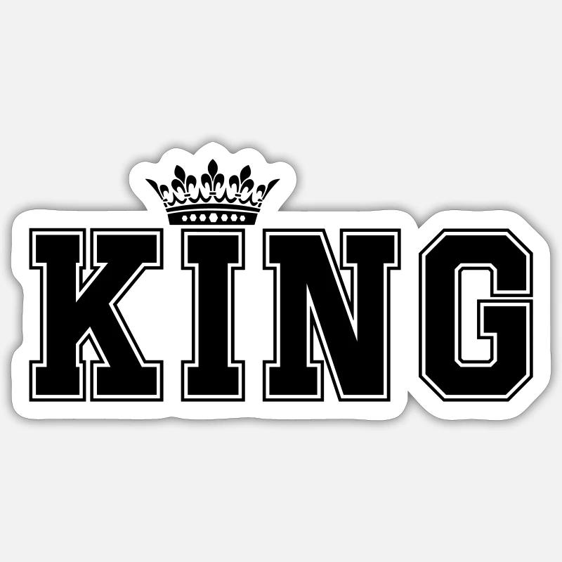 King - Sticker size S (10 x 10 cm) - white matte