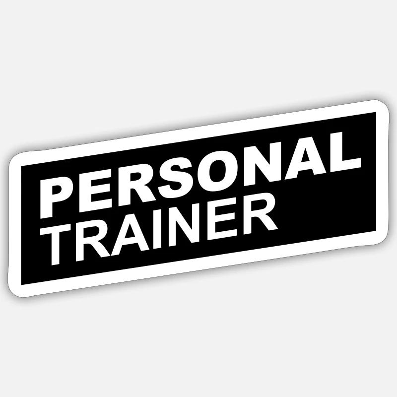 personal trainer black up Sticker taille S (10 x 10 cm)