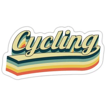 Cycling - Fahrrad - Sticker Größe S (10 x 10 cm) - Mattweiß - Vorne