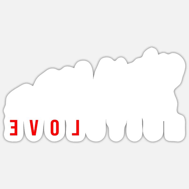 LOVE Evolution Sauna Saunieren Geschenkidee Sticker Größe S (10 x 10 cm)