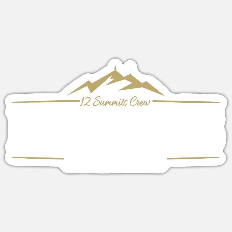 Fichtelhills Mountainbiking12SC - Sticker taille S (10 x 10 cm) - blanc mat