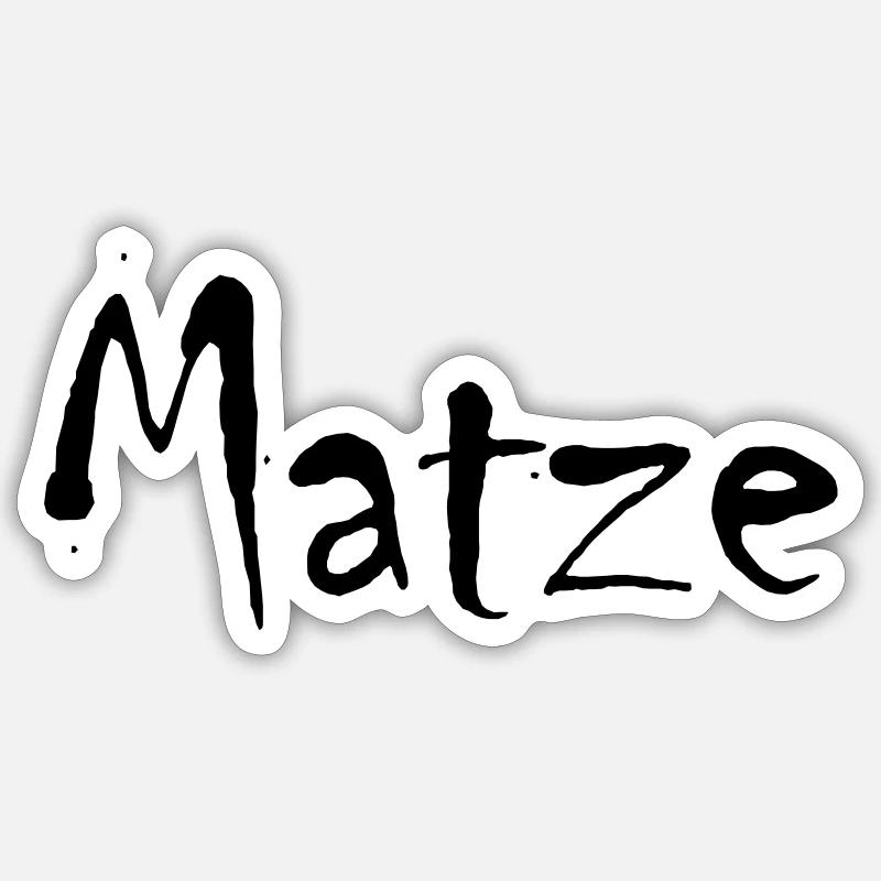 matze - Sticker Größe S (10 x 10 cm) - Mattweiß