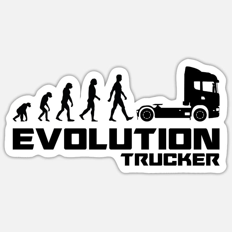Evolution camion camion Camion Remorque Sticker taille S (10 x 10 cm)