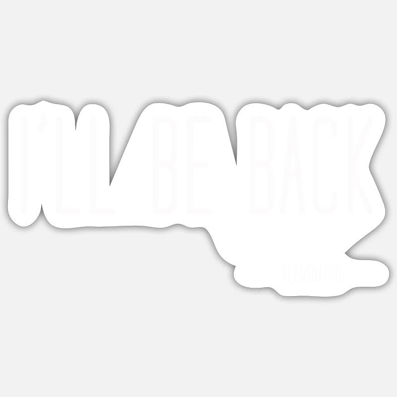 Terminator bis - Sticker taille S (10 x 10 cm) - blanc mat