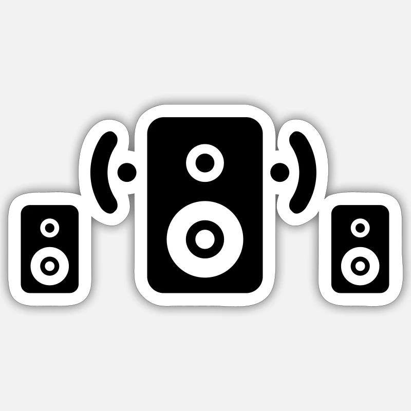 soundsystem Sticker Größe S (10 x 10 cm)