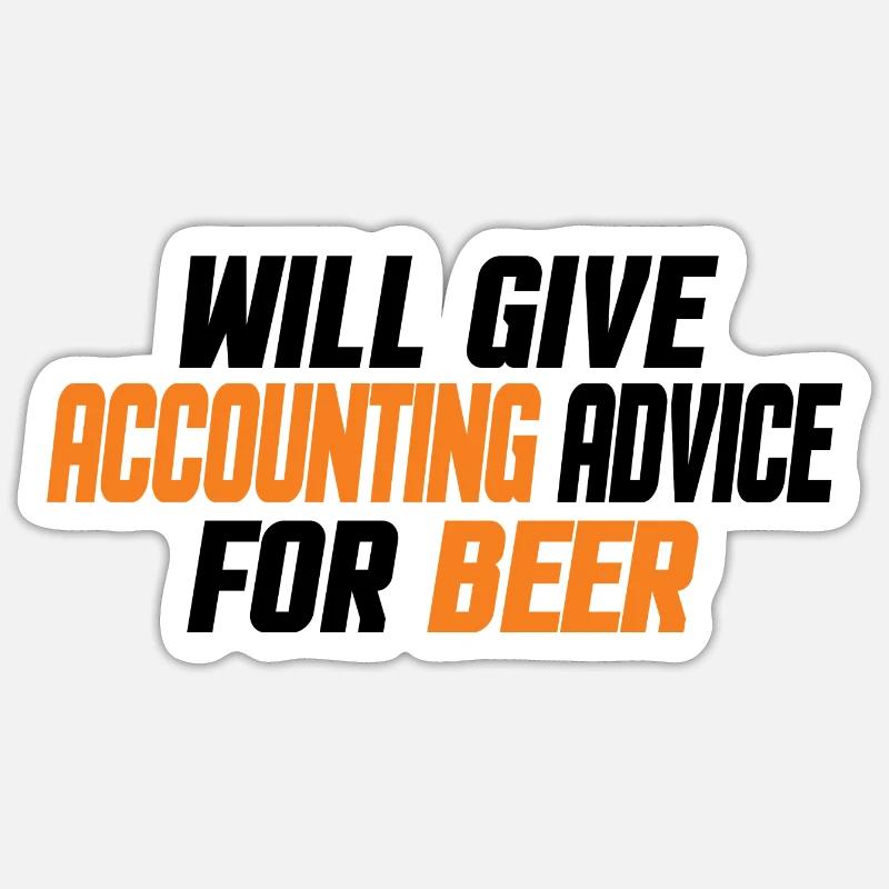 Drôle de comptable Comptabilité CPA & Amateurs de bière Sticker taille S (10 x 10 cm)