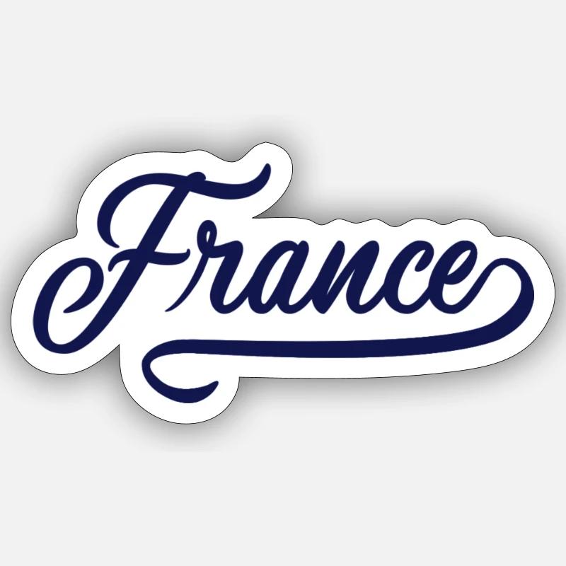 Frankreich - Sticker Größe S (10 x 10 cm) - Mattweiß