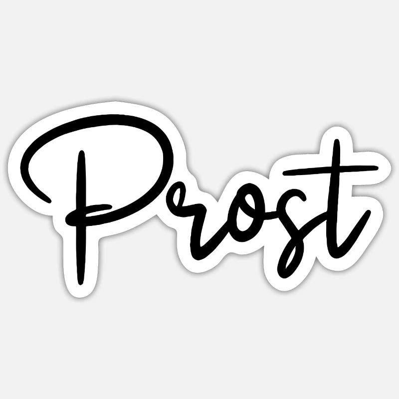 Prost Anstoßen Trinkspruch Sticker Größe S (10 x 10 cm)