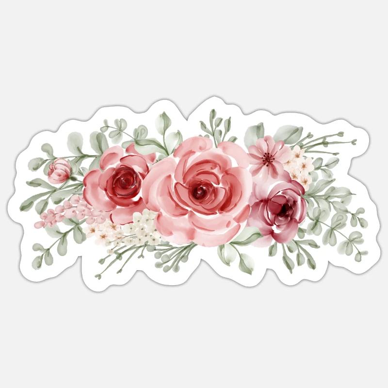Rose Sticker Größe S (10 x 10 cm)
