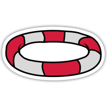Lifebuoy Logo Design - Sticker size S (10 x 10 cm) - white matte - Front