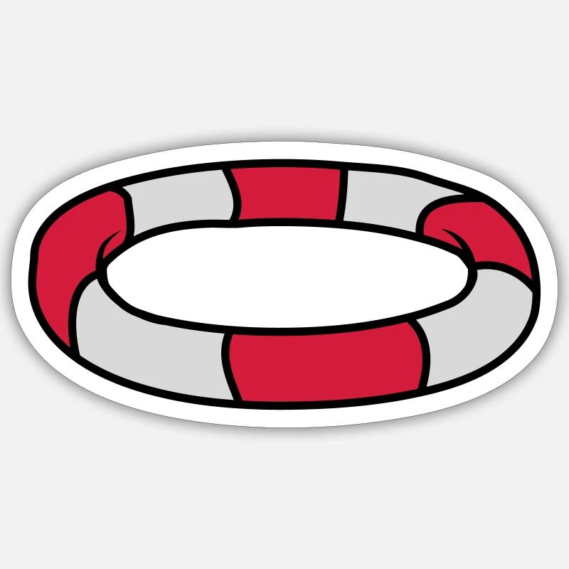 Conception du logo Lifebuoy - Sticker taille S (10 x 10 cm) - blanc mat
