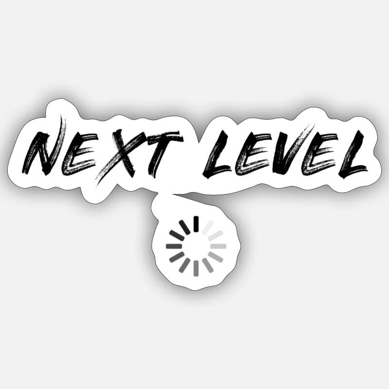 Next Level Motivation - Sticker Größe S (10 x 10 cm) - Mattweiß
