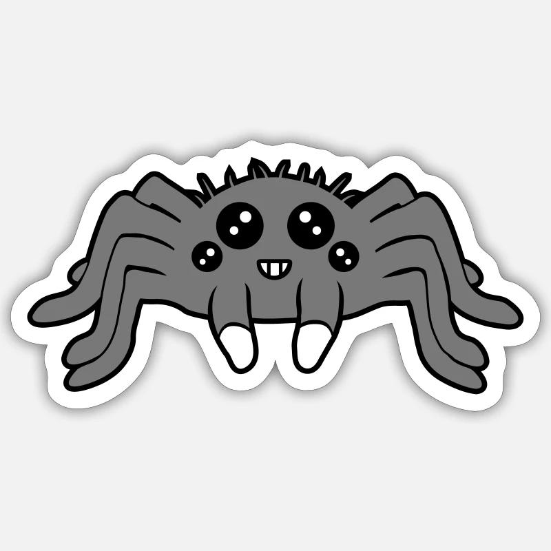 Design Kleine Spinne - Sticker Größe S (10 x 10 cm) - Mattweiß