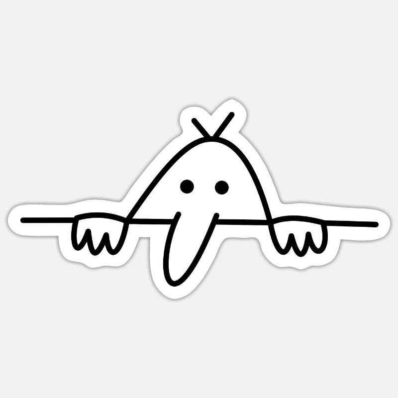 Ich bin Hubert - Sticker Größe S (10 x 10 cm) - Mattweiß