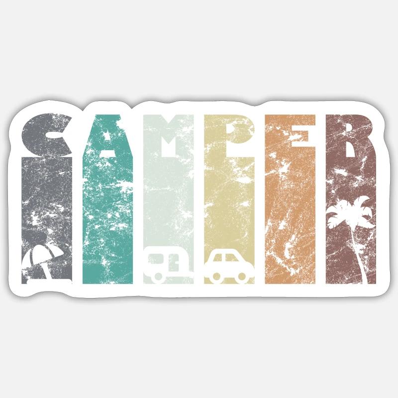 Camp Caravan Camper Sticker size S (10 x 10 cm)