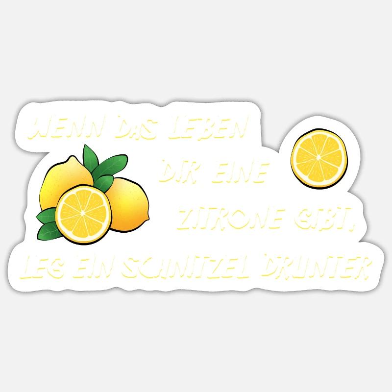 Zitrone Sticker Größe S (10 x 10 cm)