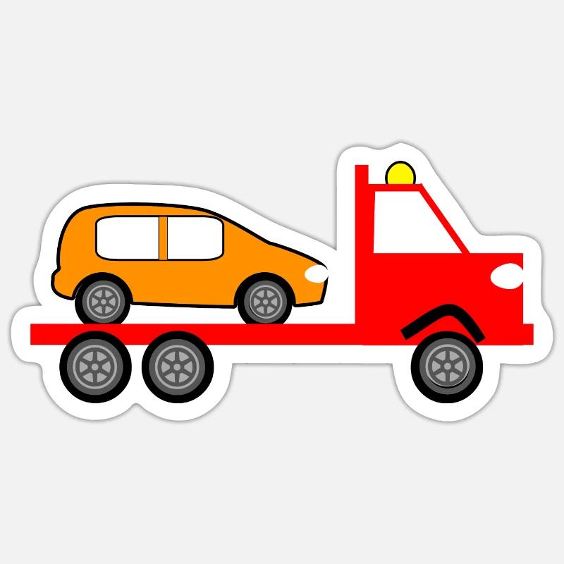 Camion - Sticker taille S (10 x 10 cm) - blanc mat