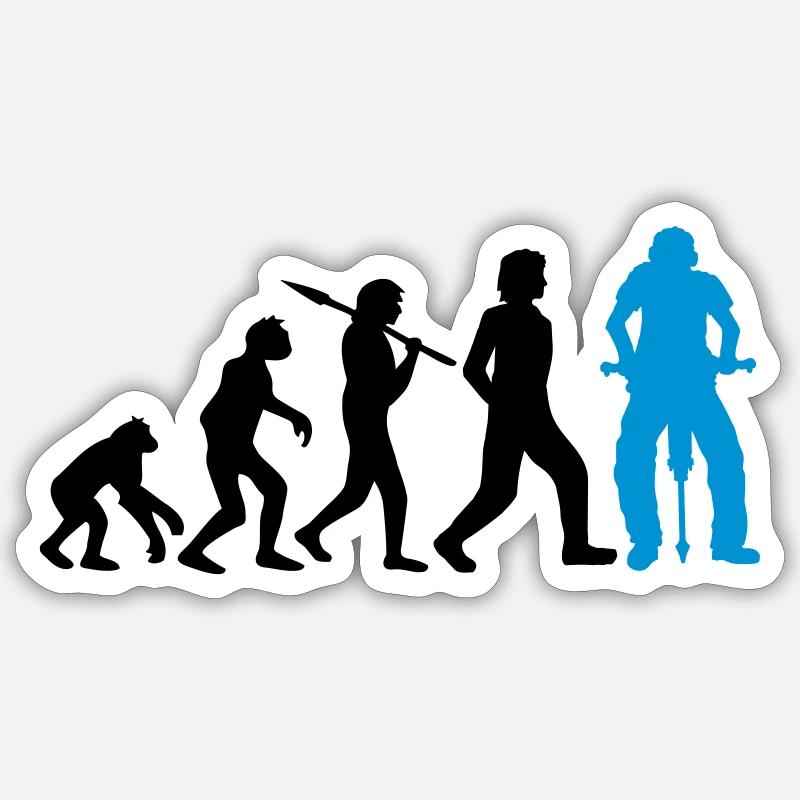 Logo Evolution Jackhammer Sticker size S (10 x 10 cm)