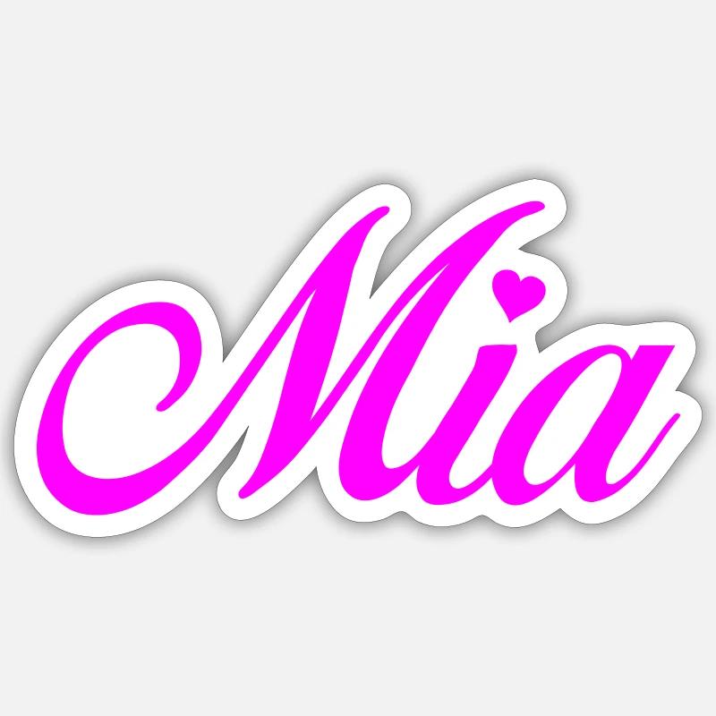 MIA - Sticker taille S (10 x 10 cm) - blanc mat
