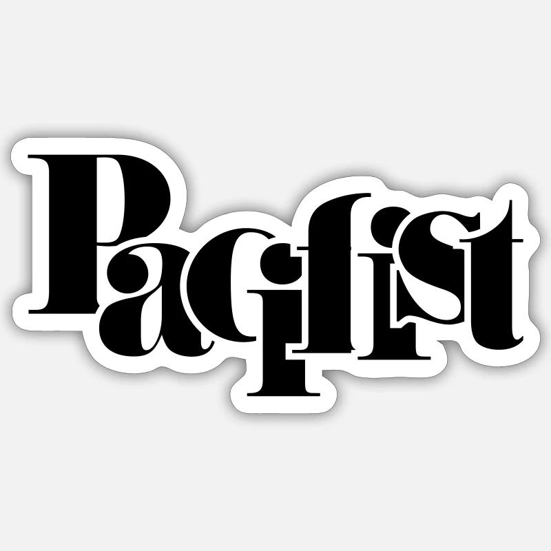 Pacifist - Sticker Größe S (10 x 10 cm) - Mattweiß