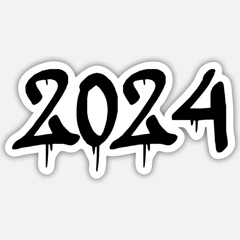 2024 - Sticker Größe S (10 x 10 cm) - Mattweiß