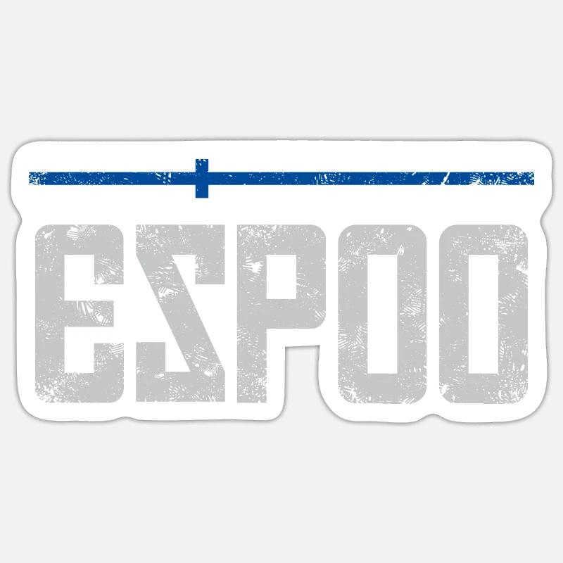 Espoo - Sticker size S (10 x 10 cm) - white matte