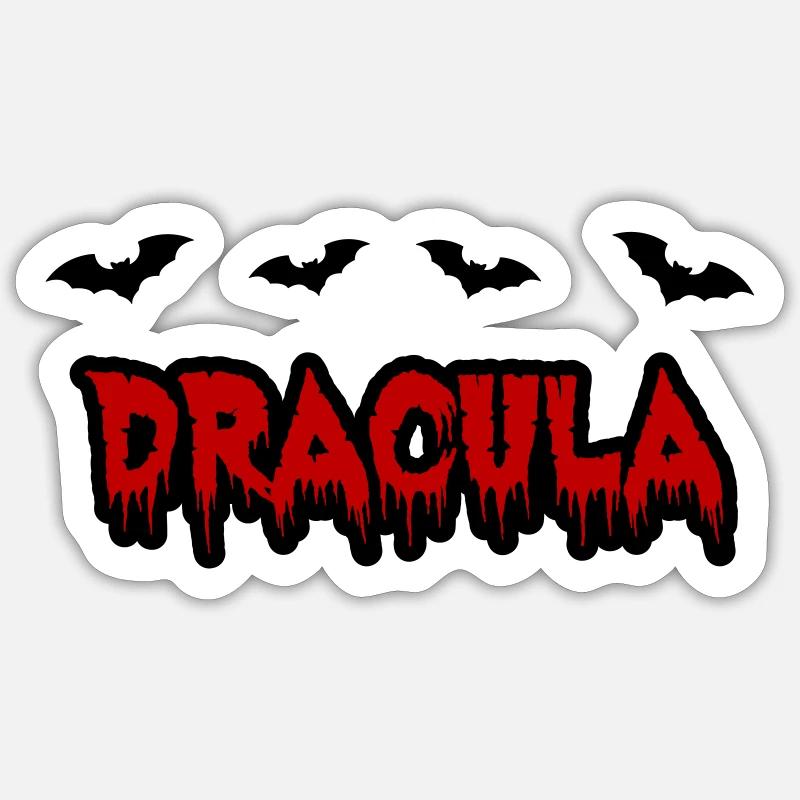Dracula - Sticker size S (10 x 10 cm) - white matte
