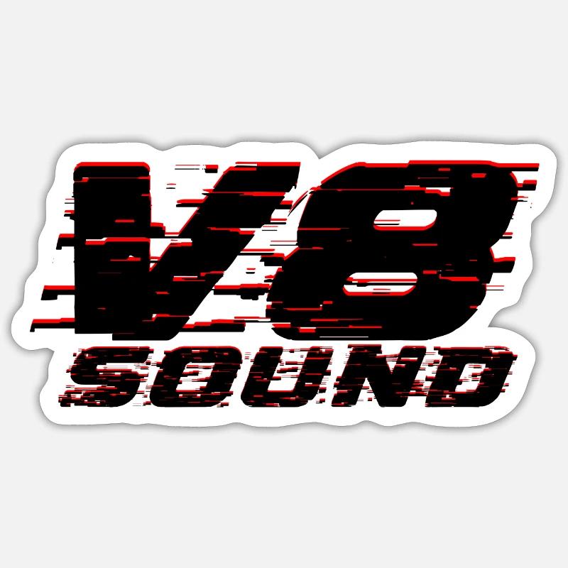 V8 Sticker size S (10 x 10 cm)