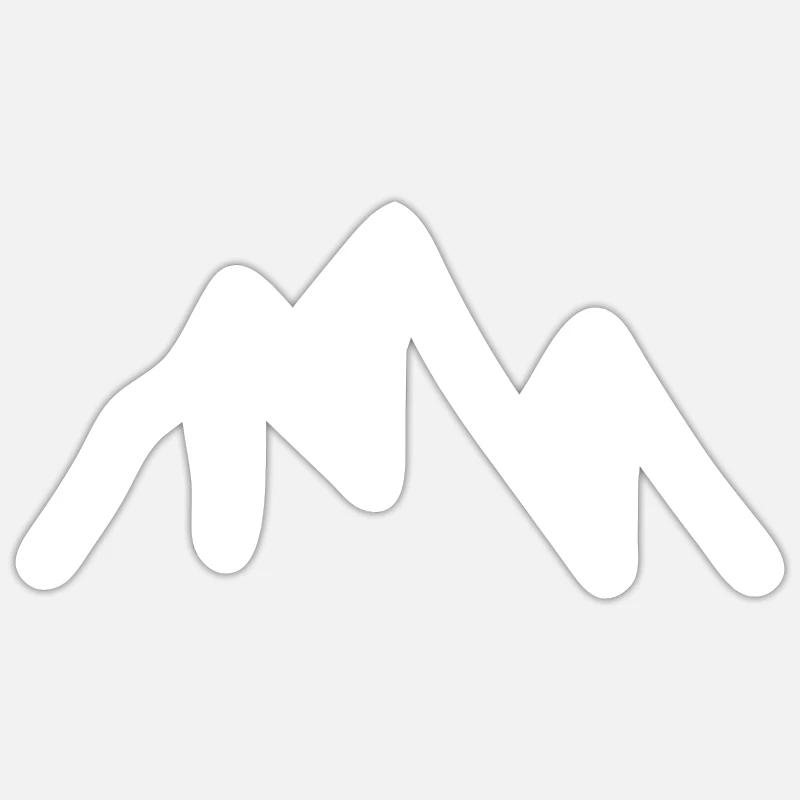 Mountains - Sticker size S (10 x 10 cm) - white matte