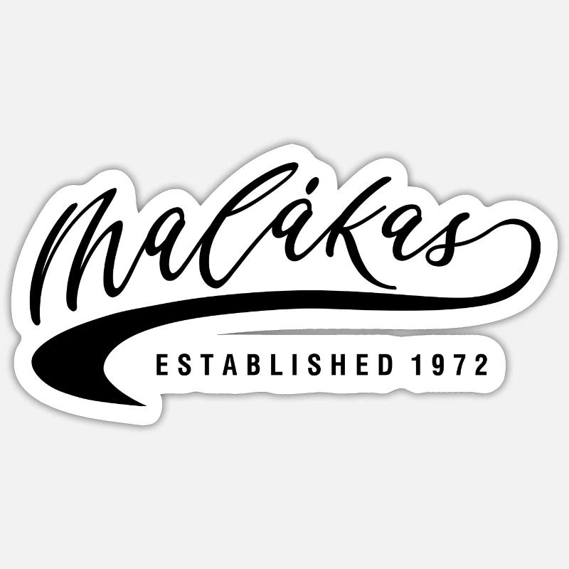 MALAKAS NOIR - Sticker taille S (10 x 10 cm) - blanc mat