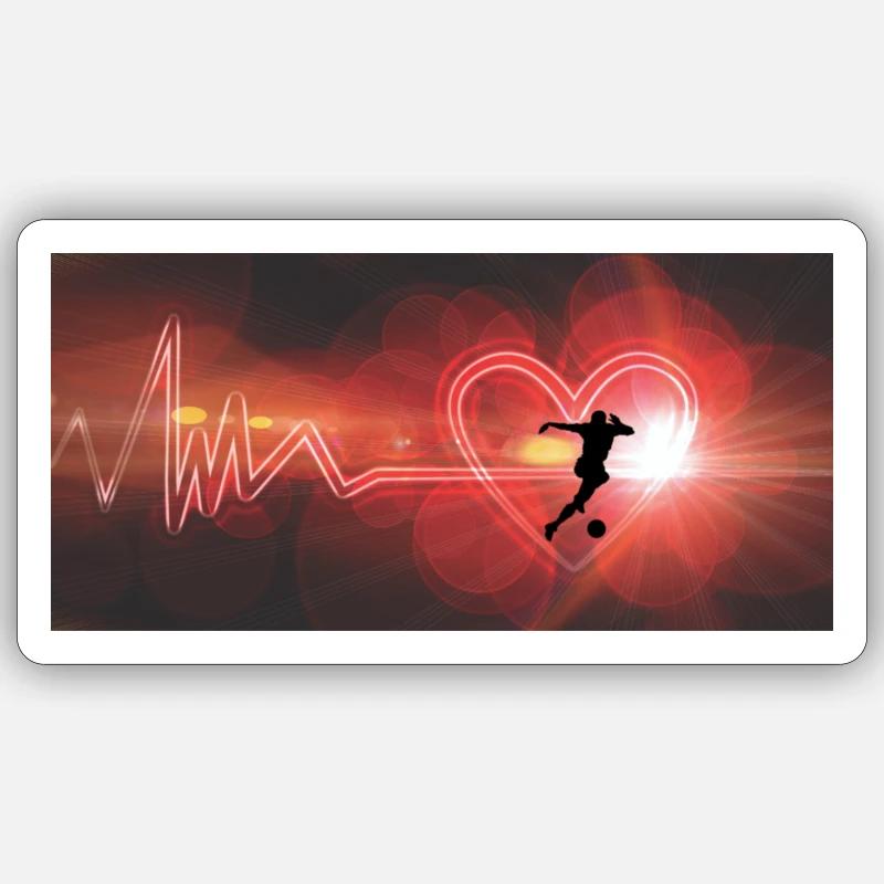 Fussball liebe - Sticker Größe S (10 x 10 cm) - Mattweiß