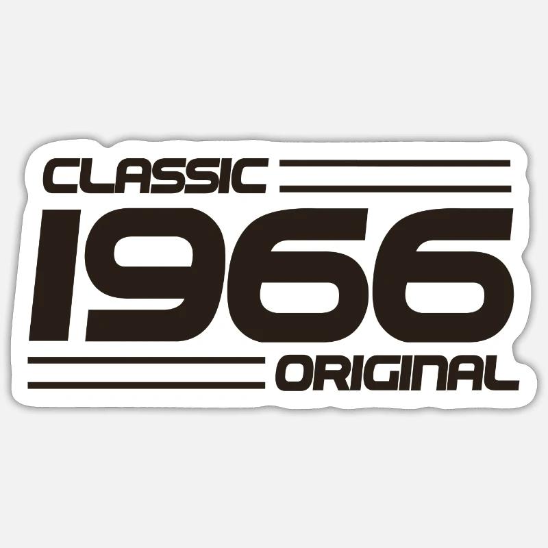Classique 1966 original - Sticker taille S (10 x 10 cm) - blanc mat