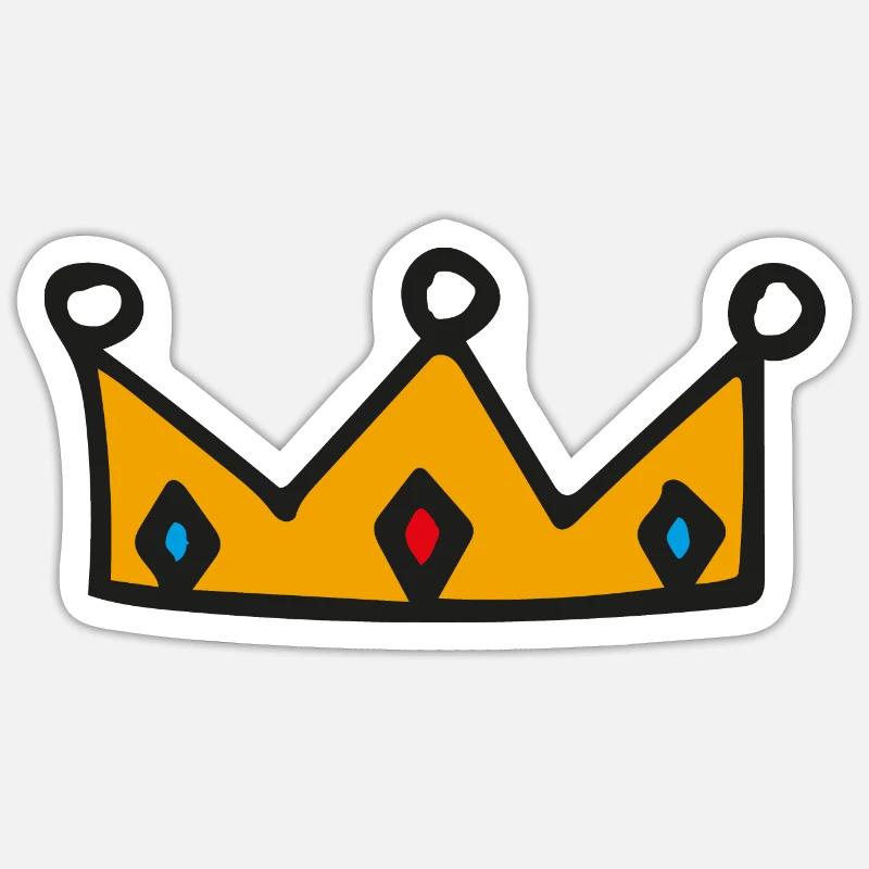 Krone - Sticker Größe S (10 x 10 cm) - Mattweiß