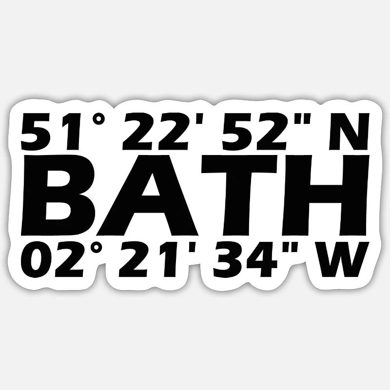 Bath Coordinates Sticker size S (10 x 10 cm)