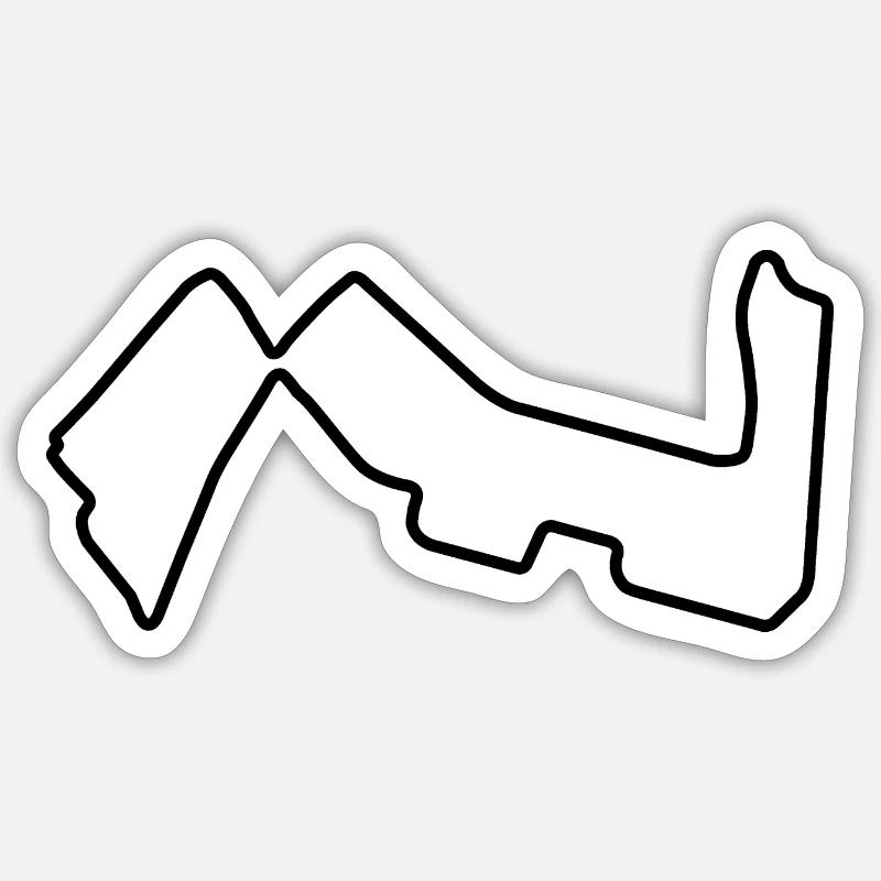 Circuit de Singapour Sticker taille S (10 x 10 cm)