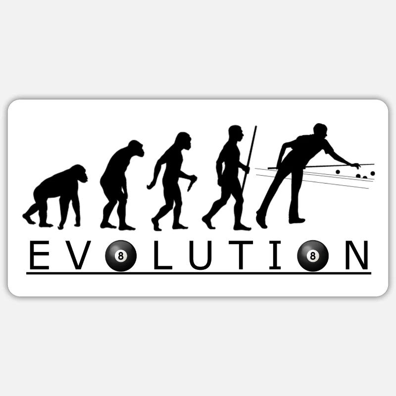 Evolution Pool Billard - Sticker Größe S (10 x 10 cm) - Mattweiß